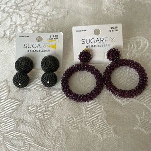 New On Cards Sugarfix Baublebar Beaded Dangle Style Pierced Earrings Pair